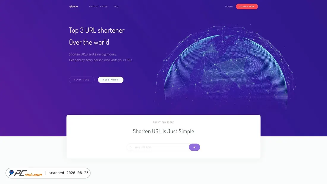 Screenshot of ouo.io