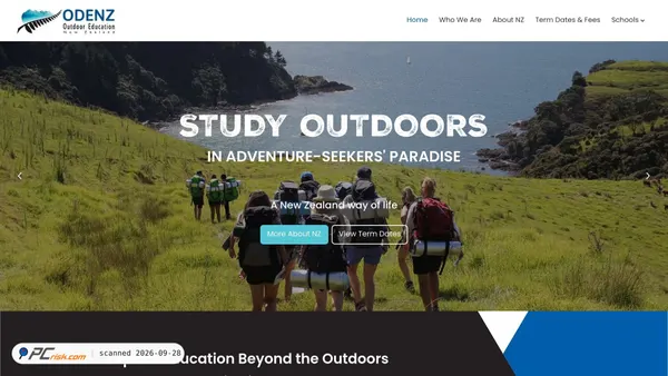 outdooreducation.co.nz screenshot