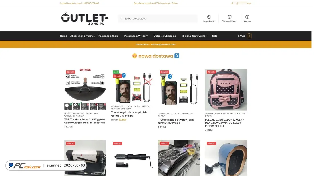 Screenshot of outlet-zone.pl