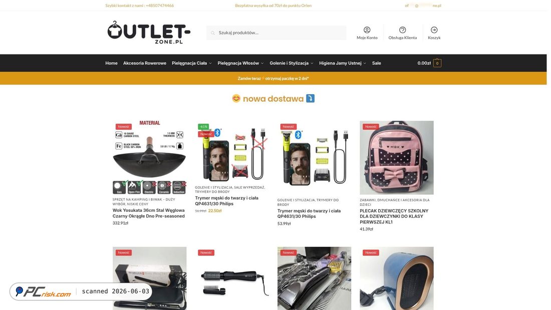 Screenshot von outlet-zone.pl