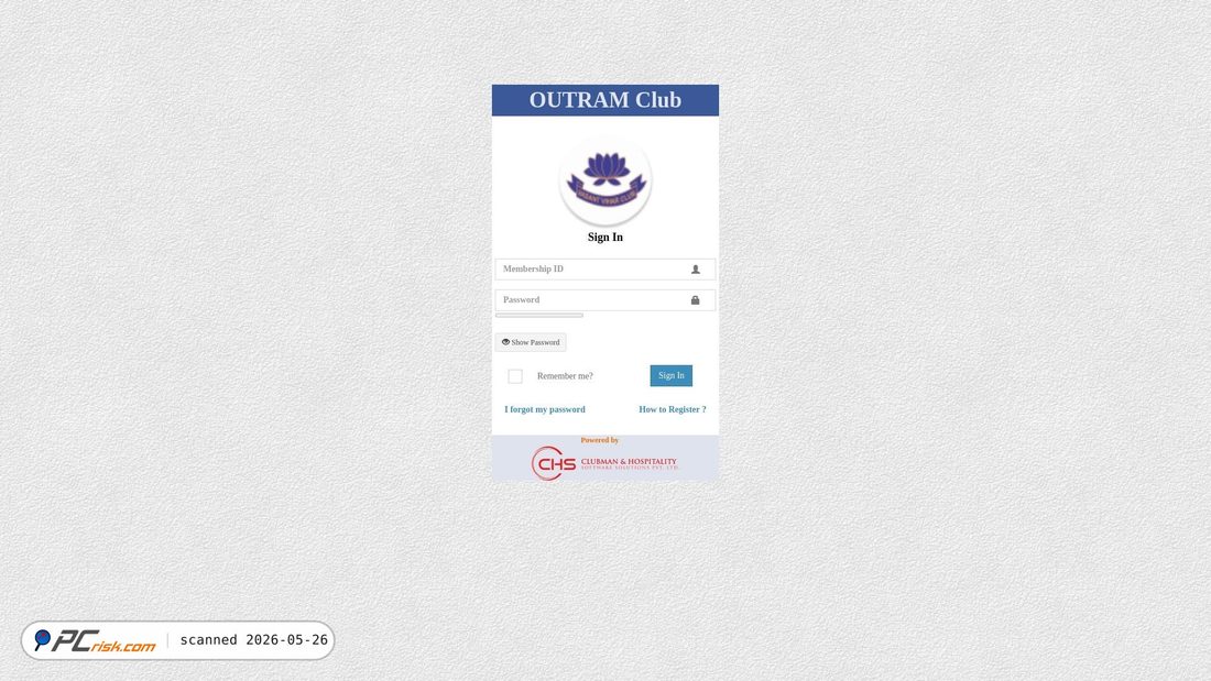 Screenshot of outramtest.infoincloud.co.in