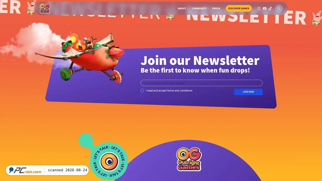 Screenshot of outrightgames.com