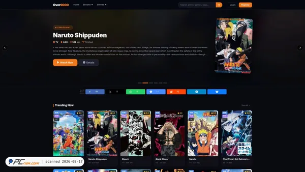 over9000.stream screenshot