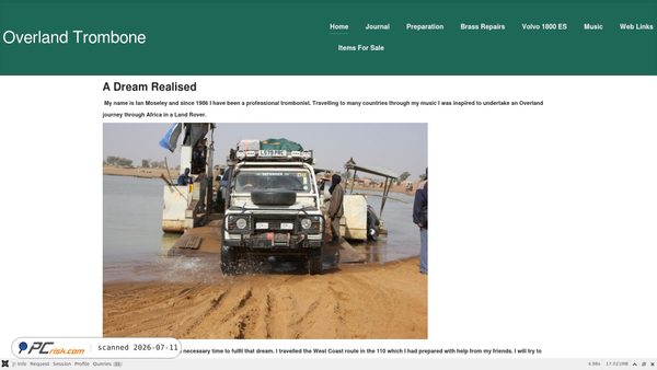 overlandtrombone.com screenshot