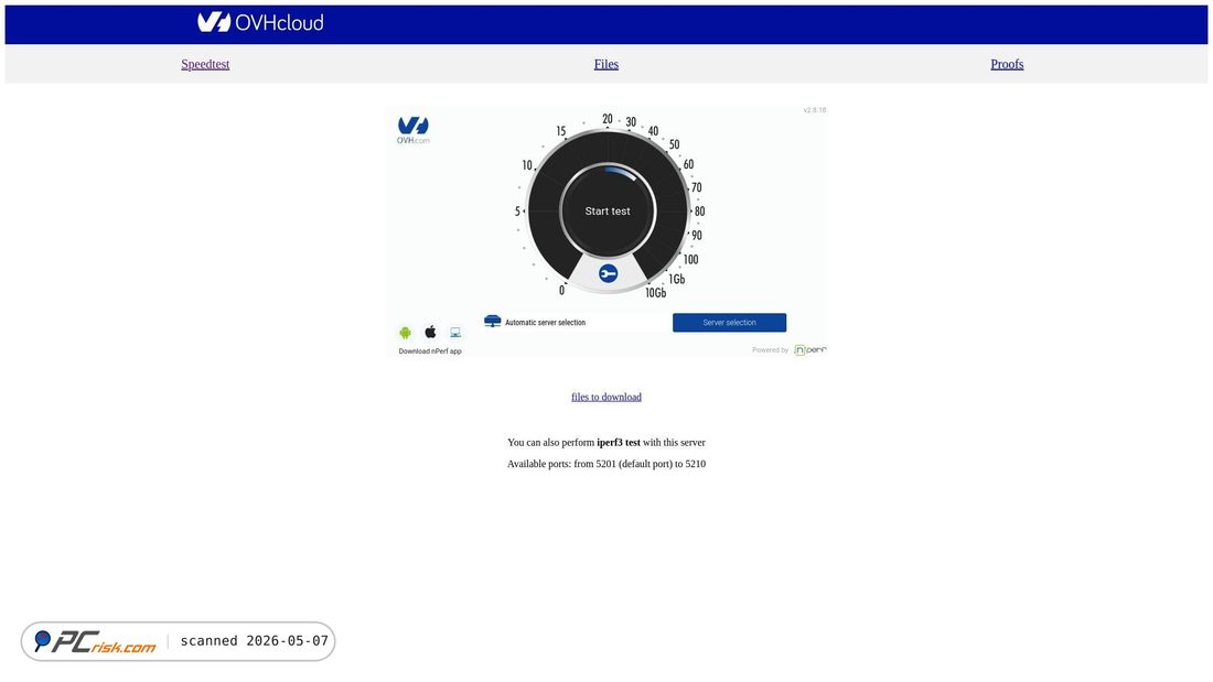 Screenshot von ovh.net