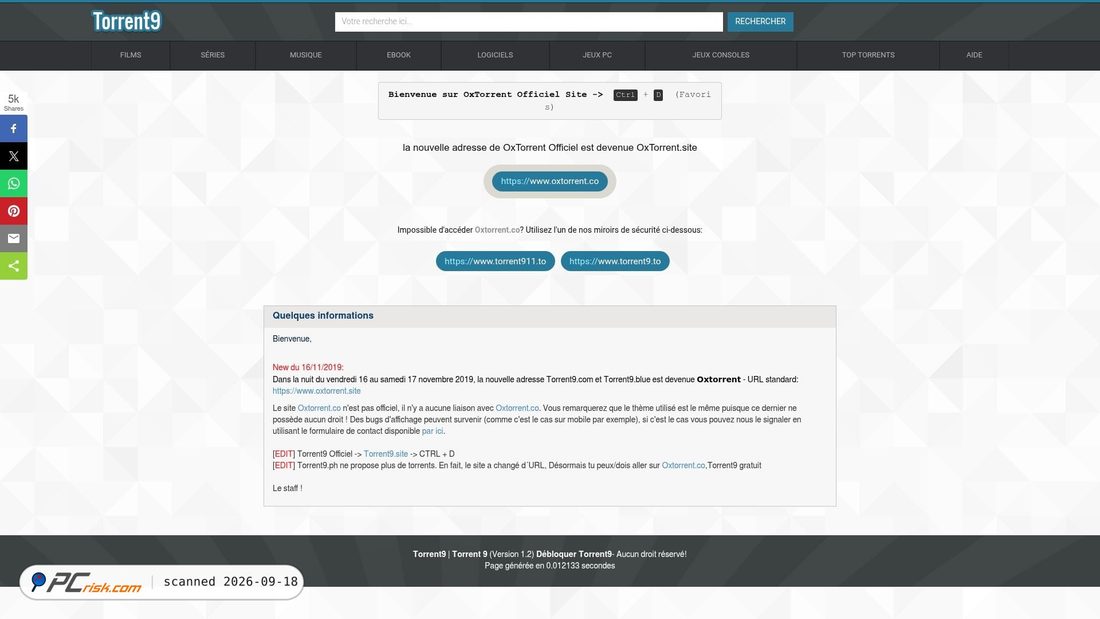 Screenshot of oxtorrent.site