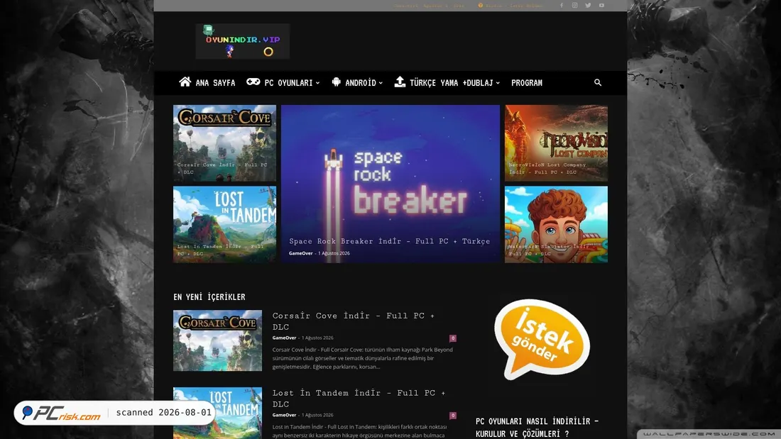 Screenshot of oyunindir.vip
