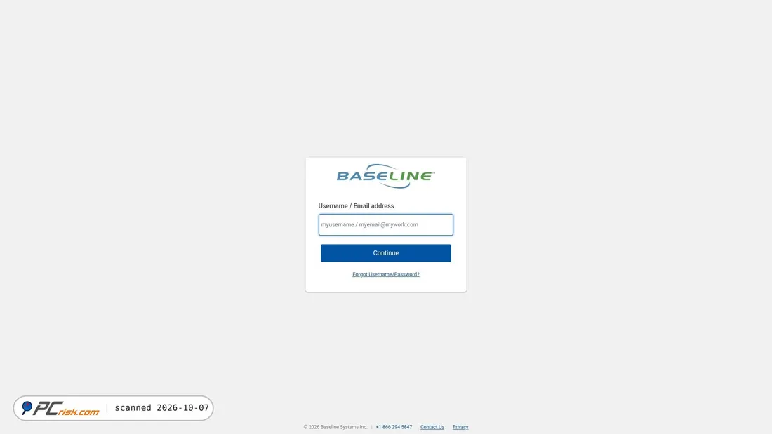 Captura de ecrã de p1.baselineapps.net
