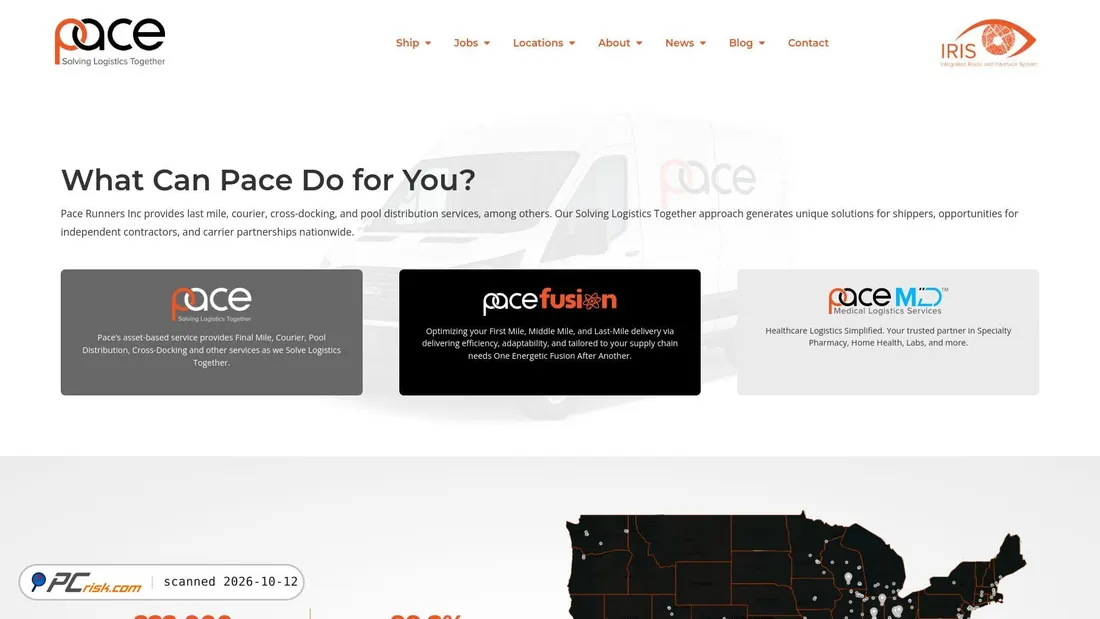 Captura de ecrã de pace-usa.com