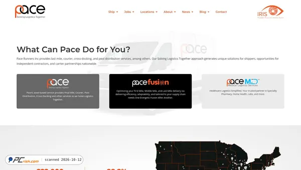 Captura de ecrã de pace-usa.com