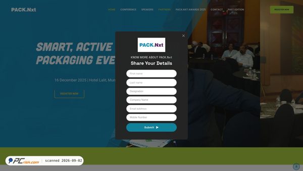 Captura de packnxtevent.com