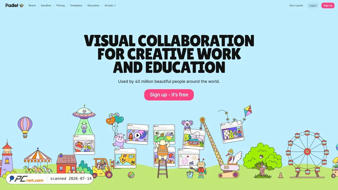 Screenshot of padlet.com