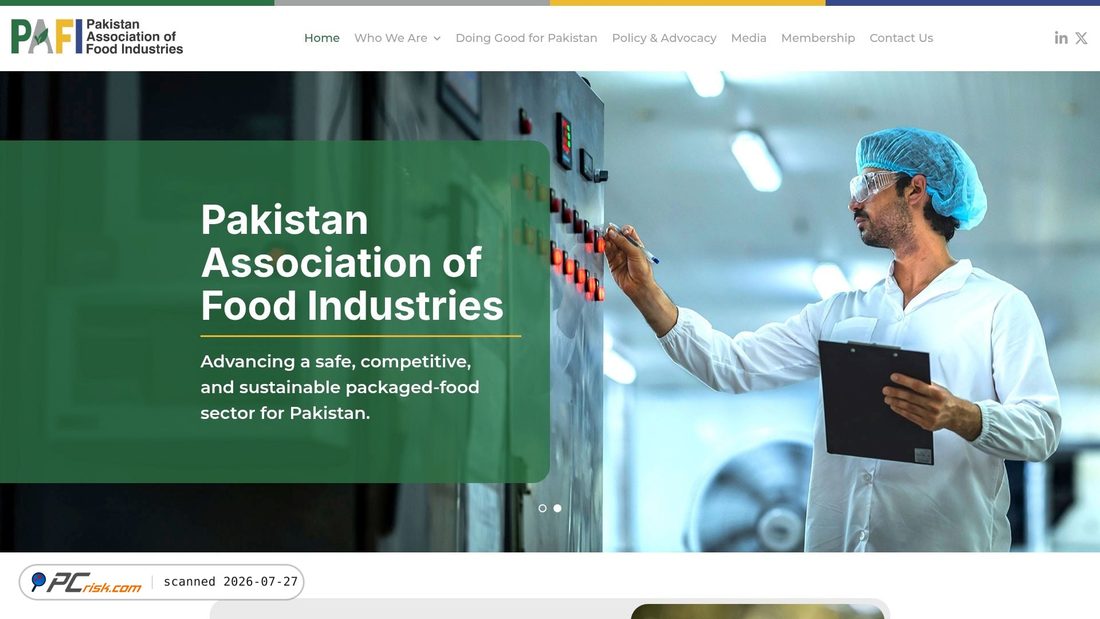 Screenshot of pafi.org.pk