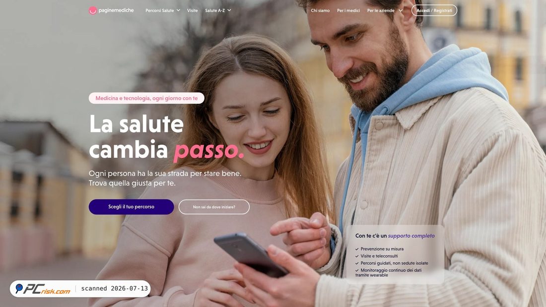 Screenshot of paginemediche.it