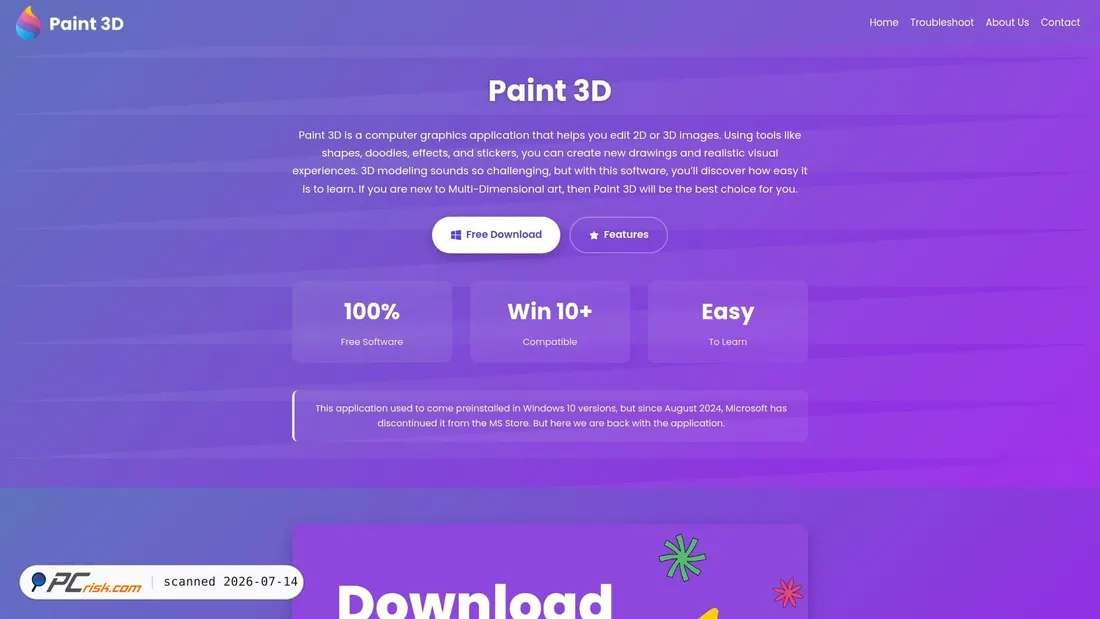 Screenshot of paint-3d.com
