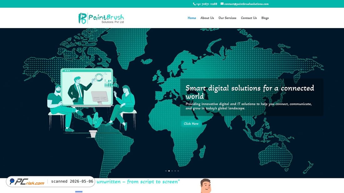 Screenshot van paintbrushsolutions.com