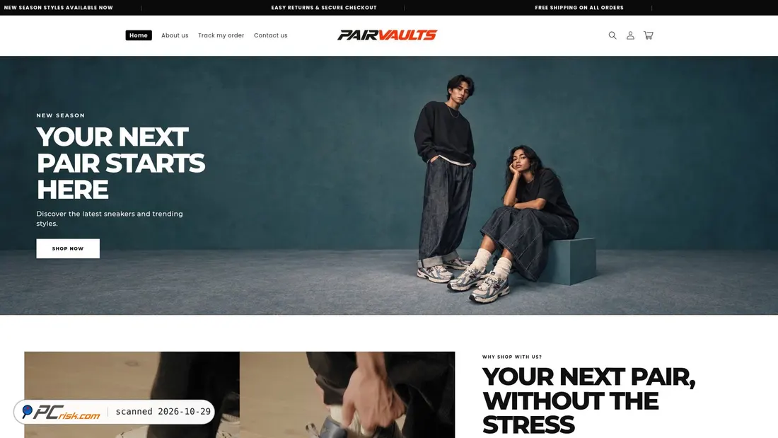 Captura de pantalla de pairvaults.com