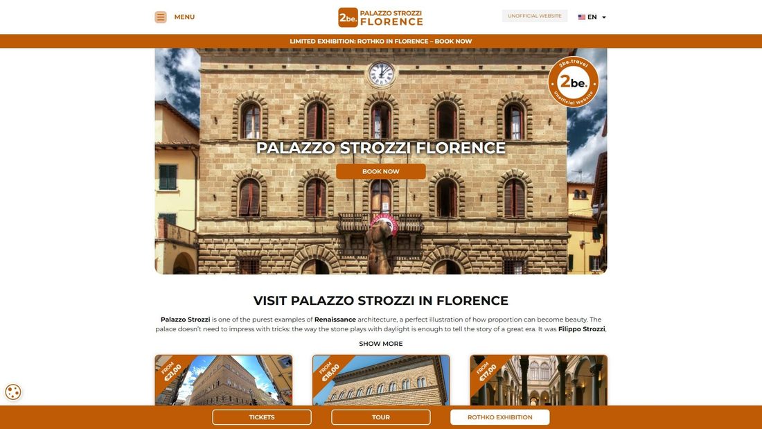 Captura de pantalla de palazzo-strozzi-florence.com