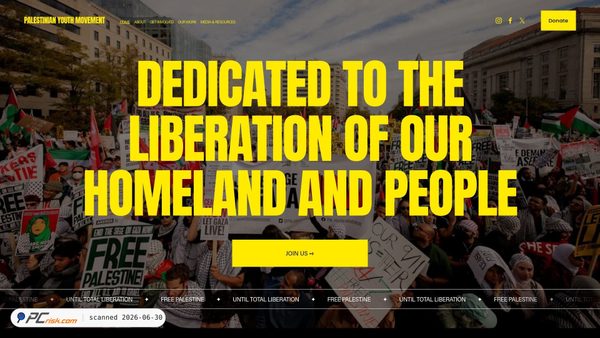 palestinianyouthmovement.com screenshot
