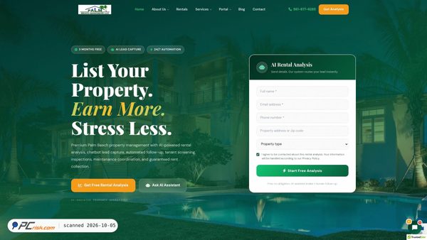 Captura de ecrã de palmbeach4rent.com