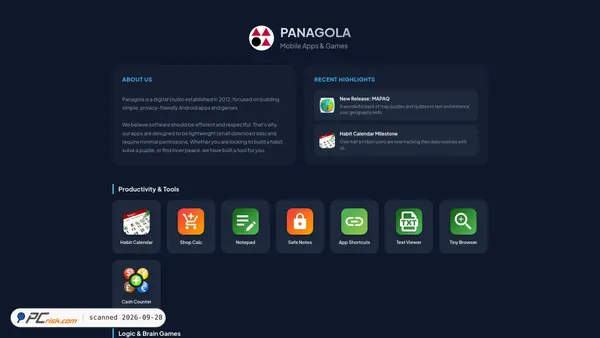 panagola.in Screenshot