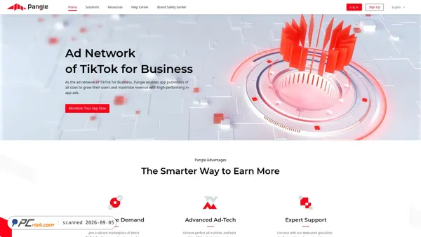 Captura de pangleglobal.com
