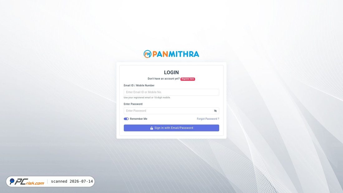Screenshot of panmithra.com