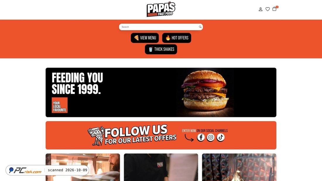 Screenshot von papasalsager.co.uk