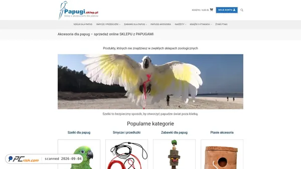 Zrzut ekranu papugi.sklep.pl
