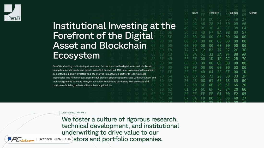 Screenshot of parafi.com
