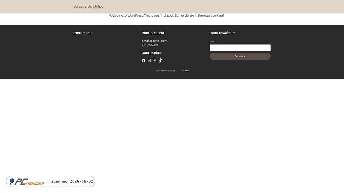 Screenshot von parasharakrishifpc.com