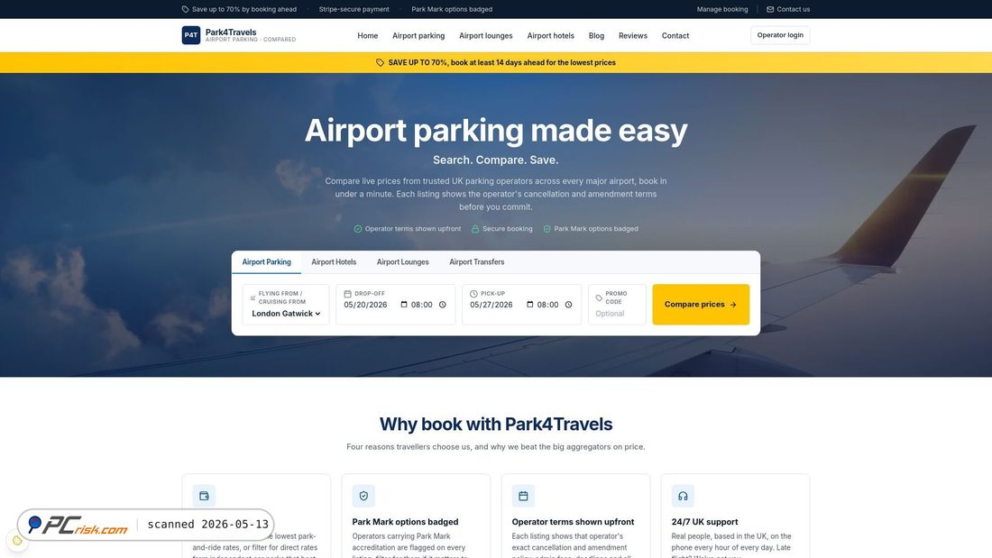 Screenshot of park4travels.co.uk