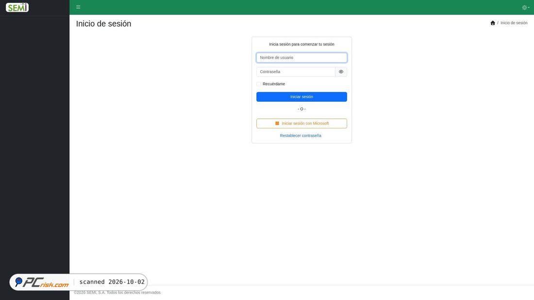Captura de ecrã de partestelco.semi.es