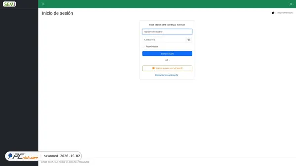 Captura de ecrã de partestelco.semi.es