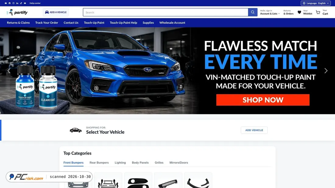 Screenshot of partifyusa.com