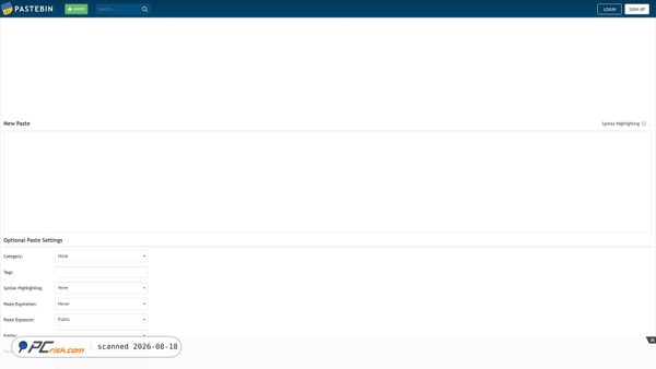 pastebin.com Screenshot