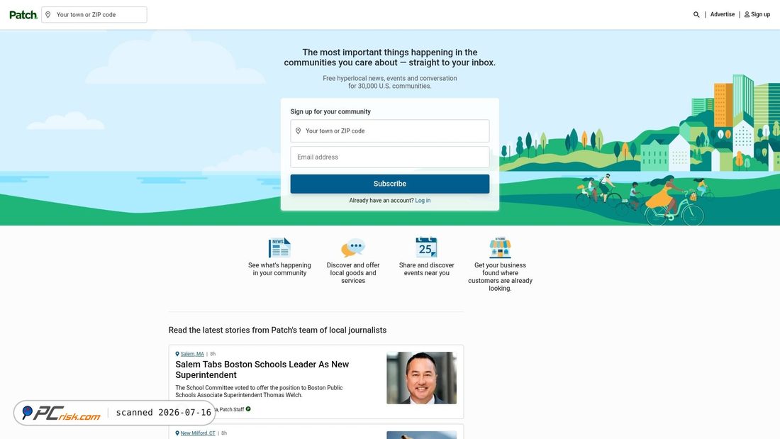 Screenshot of patch.com