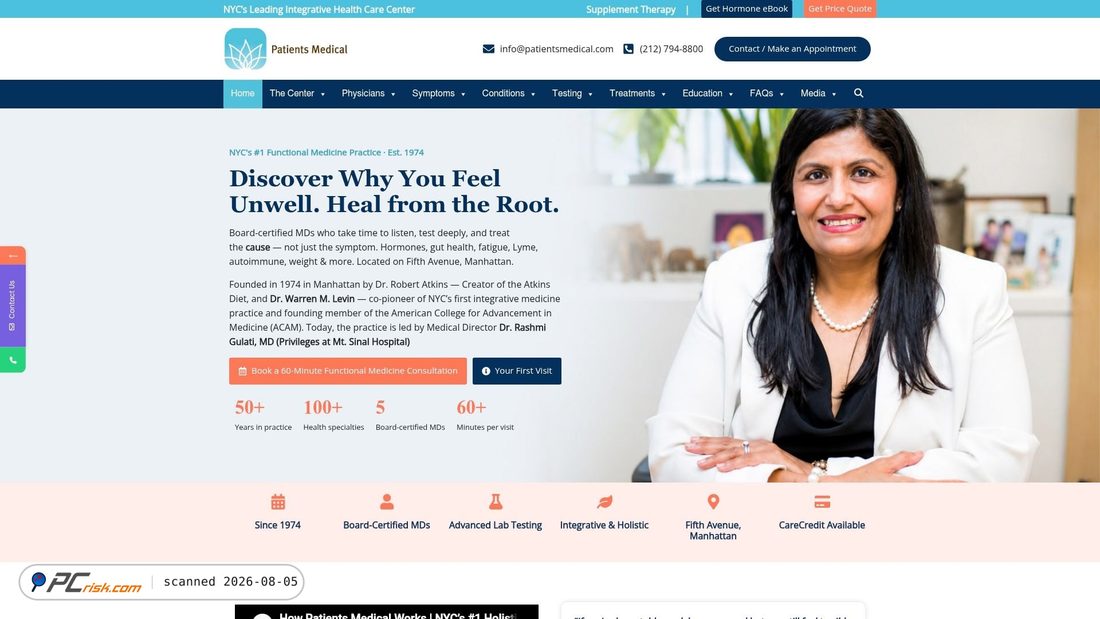 Screenshot of patientsmedical.com