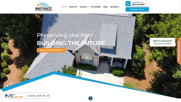 patriotroofer.com screenshot