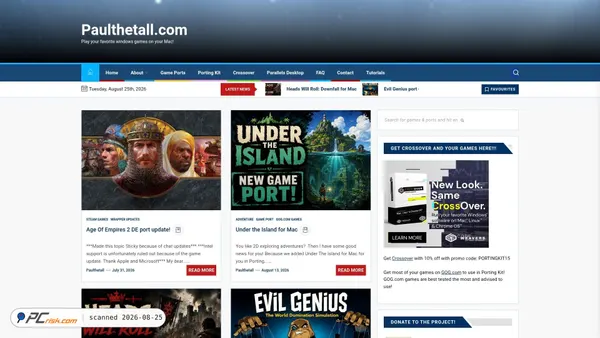 paulthetall.com screenshot