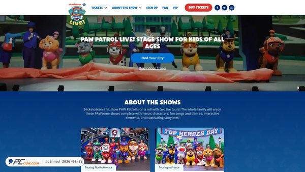 pawpatrollive.com screenshot