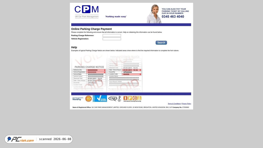 Screenshot of paymyticket.co.uk