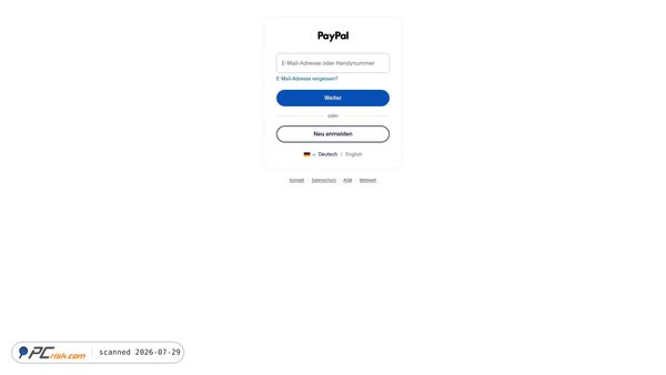paypal.myproccesing.com Screenshot