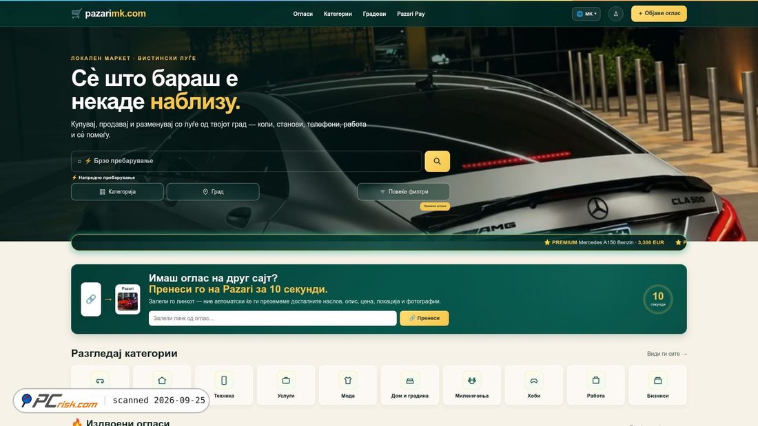 Captura de pantalla de pazarimk.com