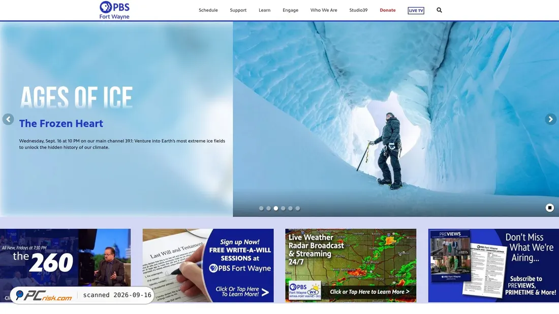 Screenshot of pbsfortwayne.org