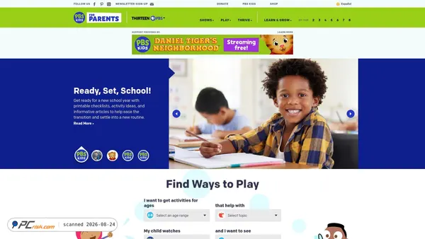 pbsparents.org screenshot