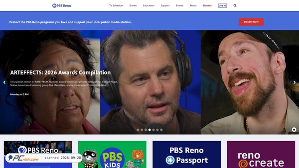pbsreno.org screenshot