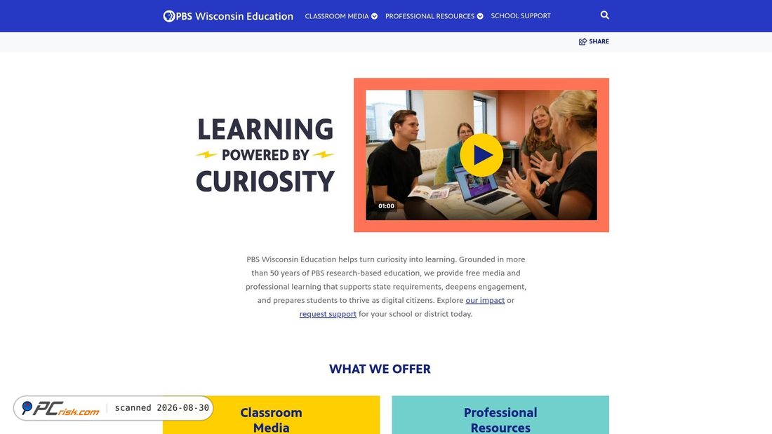 Screenshot von pbswisconsineducation.org