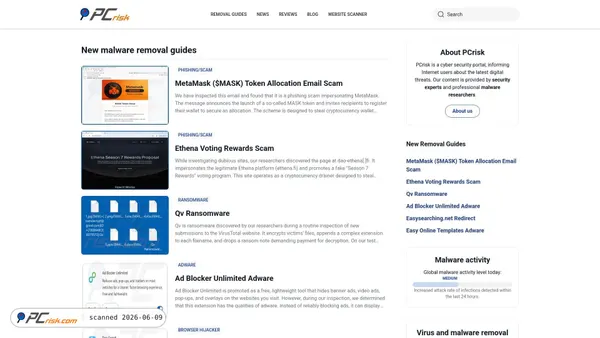 pcrisk.com screenshot