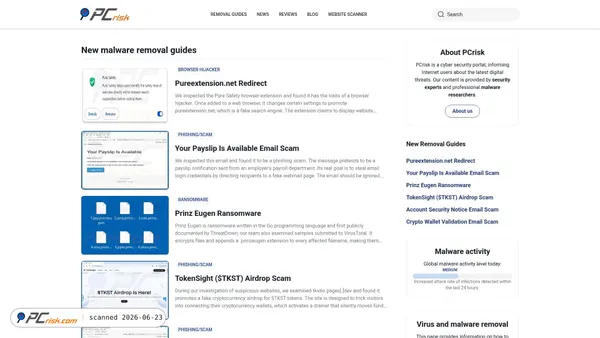 pcrisk.com screenshot